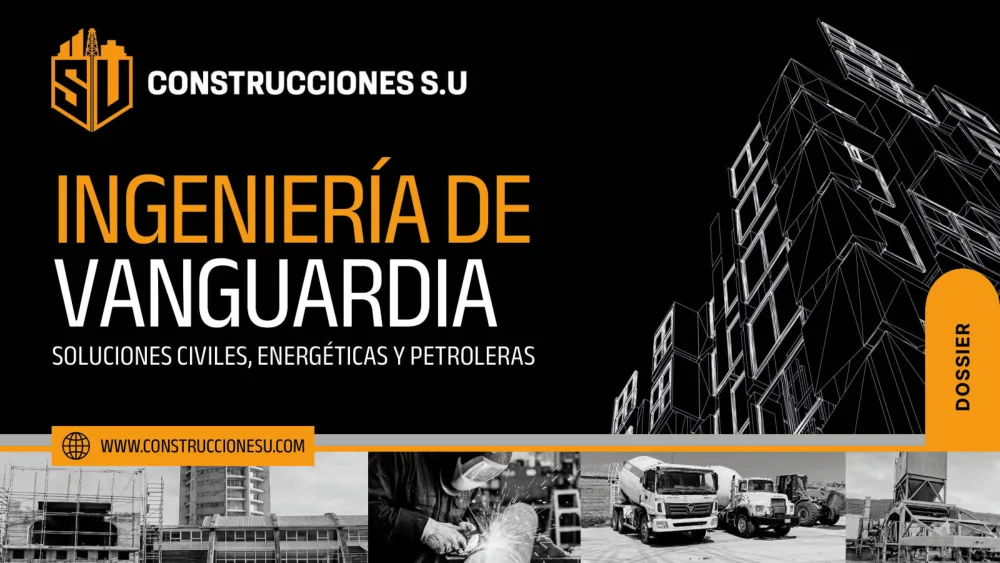 Portada del brochure corporativo de Construcciones S.U.